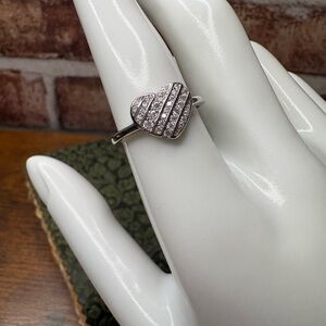 Size 8 - Moissanite Heart Ring in 925 Sterling Silver Gorgeous!